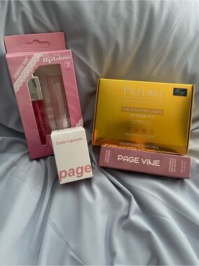 Pink Lip Treatment & Color Lipcerin Set and lip masks